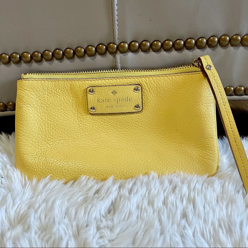 Kate Spade Wristlet Zipper Pouch Yellow
